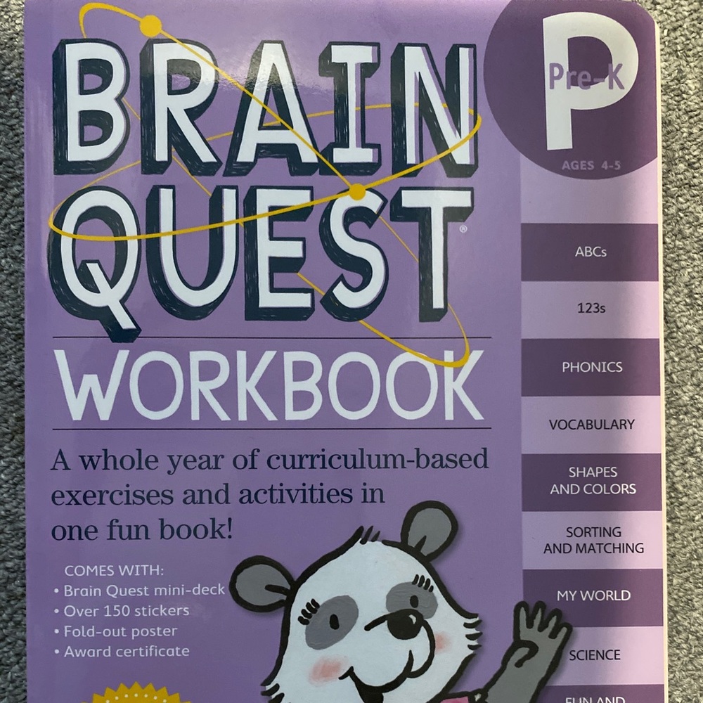 Brand New - Brain Quest Book for Pre-K level ages 4-5 years old.